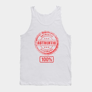 100% Authentic person - funny design Tank Top